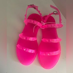 New pink jelly studs sandals size 12